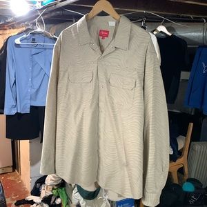 Supreme button up sand crème camo XL